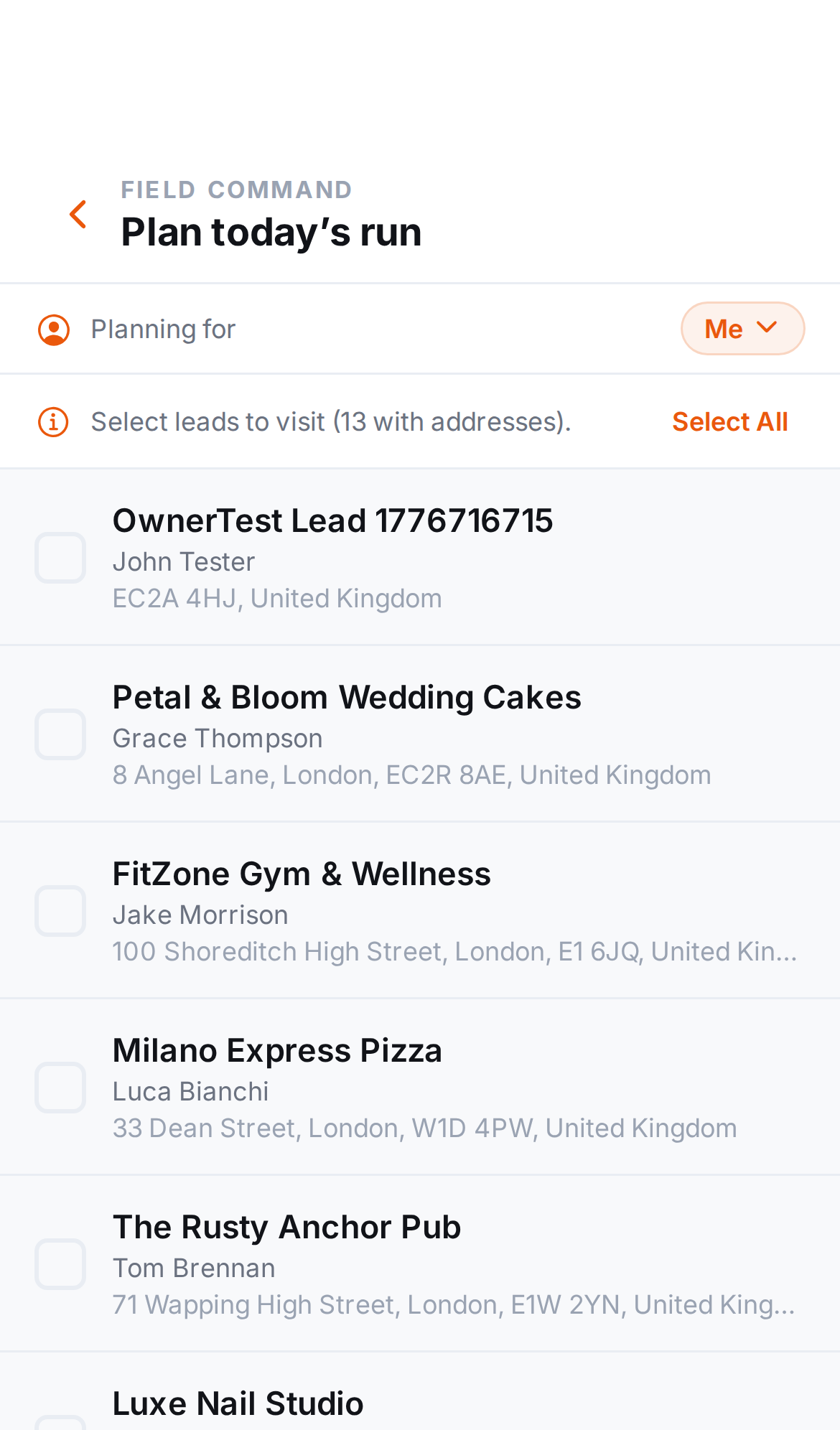 Closerr route planner — cluster nearby visits into one trip