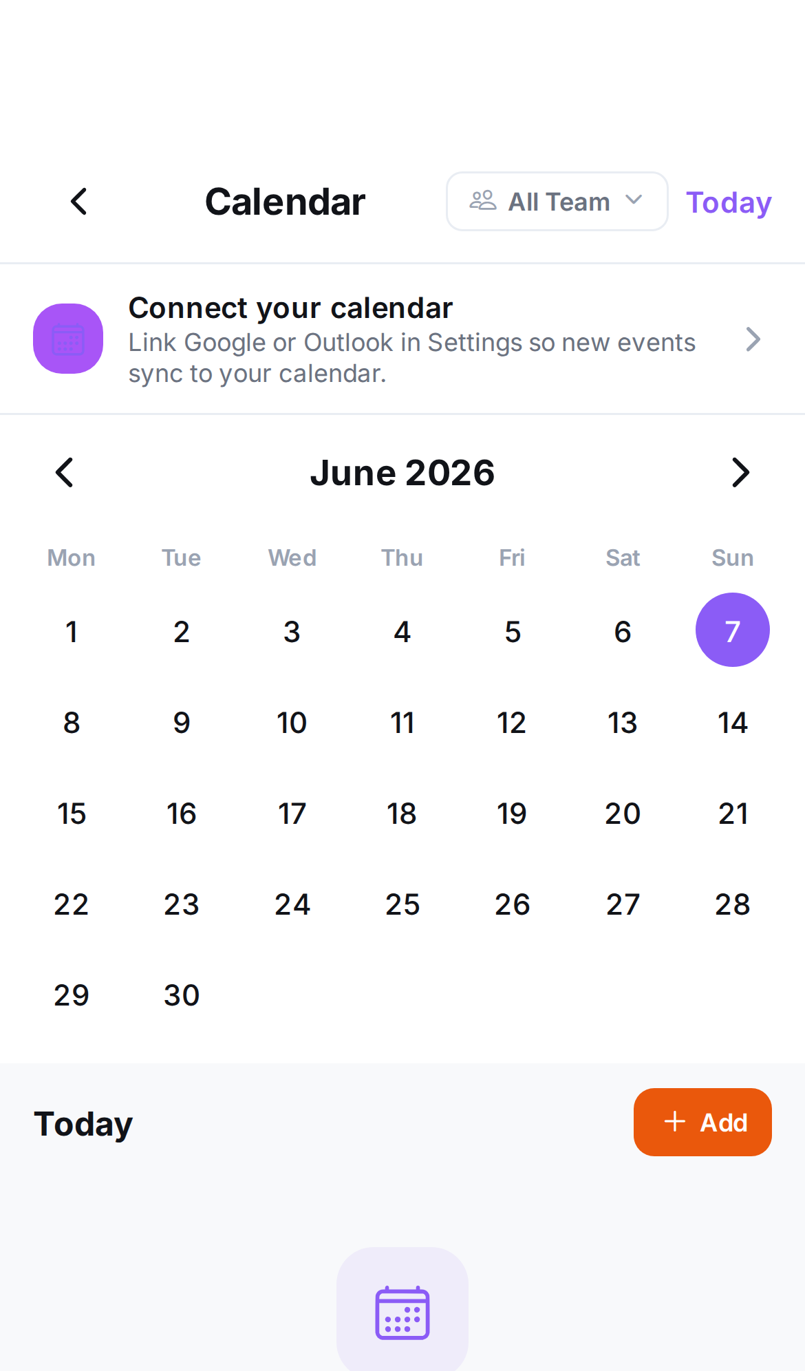 Closerr calendar of visits and tasks
